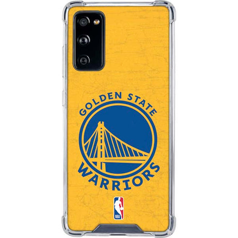 NBA Golden State Warriors Distressed Galaxy S20 FE Clear Case